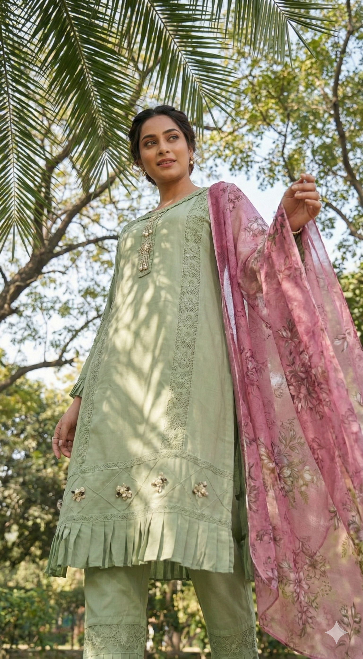 DESIGNER FAUX GEORGETTE READYMADE PAKISTANI SUITS