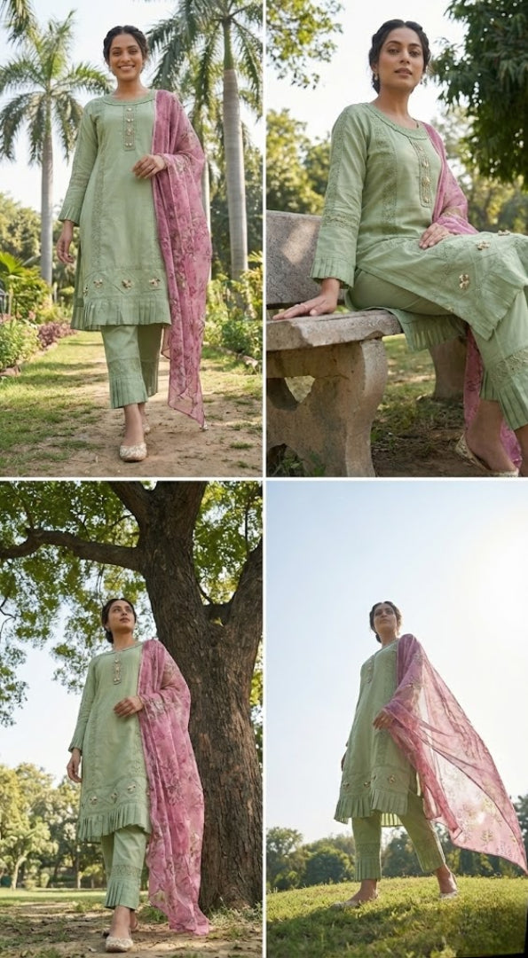DESIGNER FAUX GEORGETTE READYMADE PAKISTANI SUITS